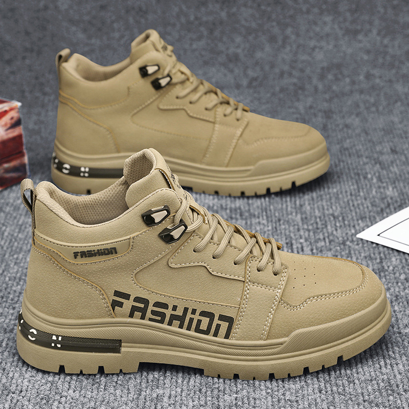 Martin botas zapatos de hombre de otoño alto estilo británico americano botas de herramienta retro al aire libre antideslizante desgaste botas de batalla del desierto