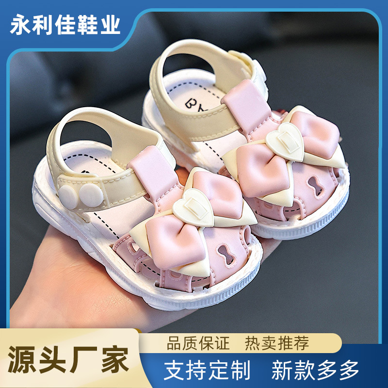 Sandalias de verano de niña bebé princesa Baotou zapatos de bebé exportadores de comercio exterior suministrador de electricidad directa al por mayor