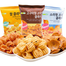 韓國進口食品淶可貓耳朵海螺形酥脆芝麻脆好吃的網紅爆款解饞零食