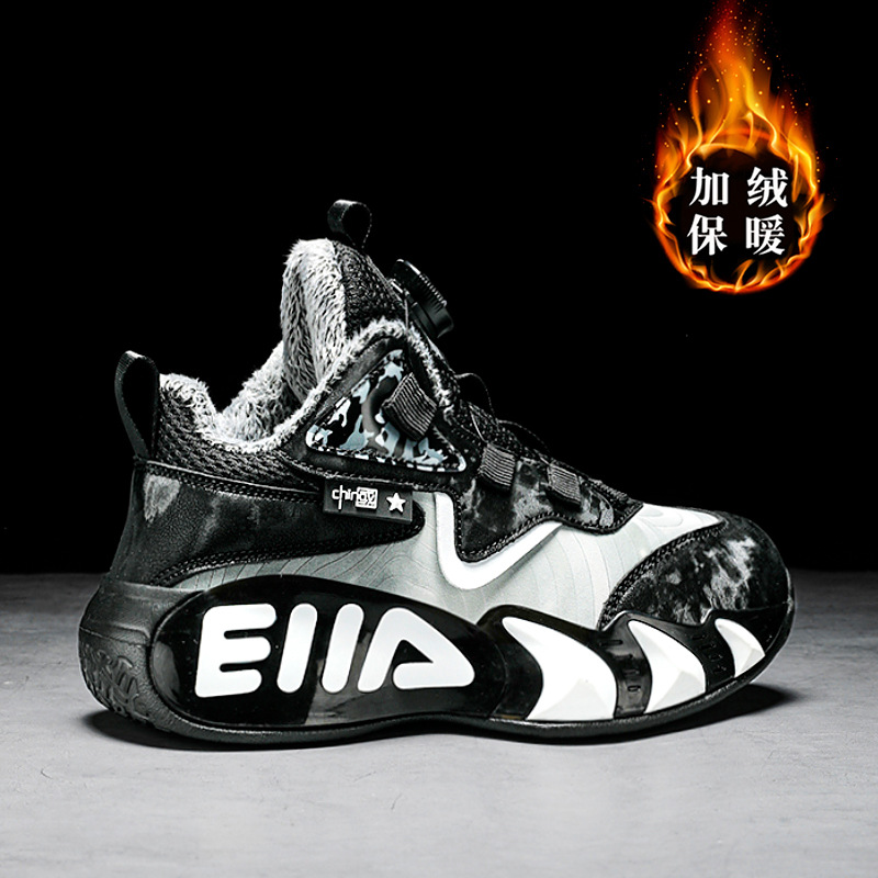 815-Zapatos de algodón blanco y negro