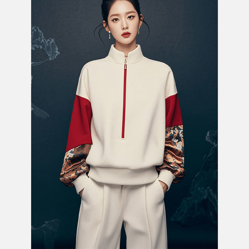 新中式女装国风套装2025新款爆款时尚洋气高级感卫衣裤子两件套女|undefined