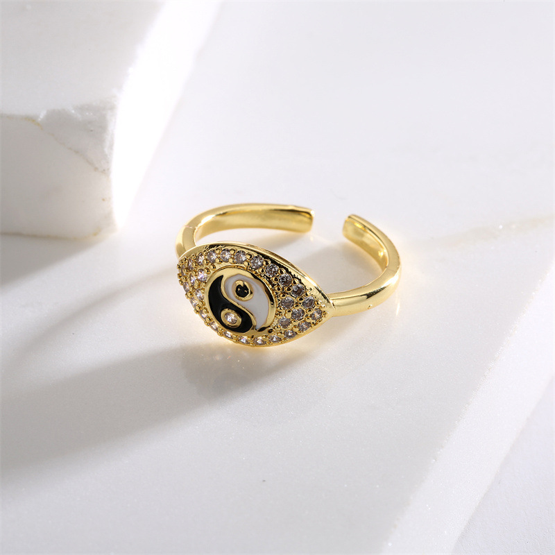 Lady Geometric Copper Zircon Open Ring 1 Piece