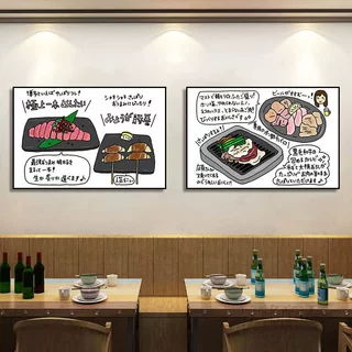 烧鸟店海报日式烤肉店和牛寿司店居酒屋日文装饰画日本料理店火锅