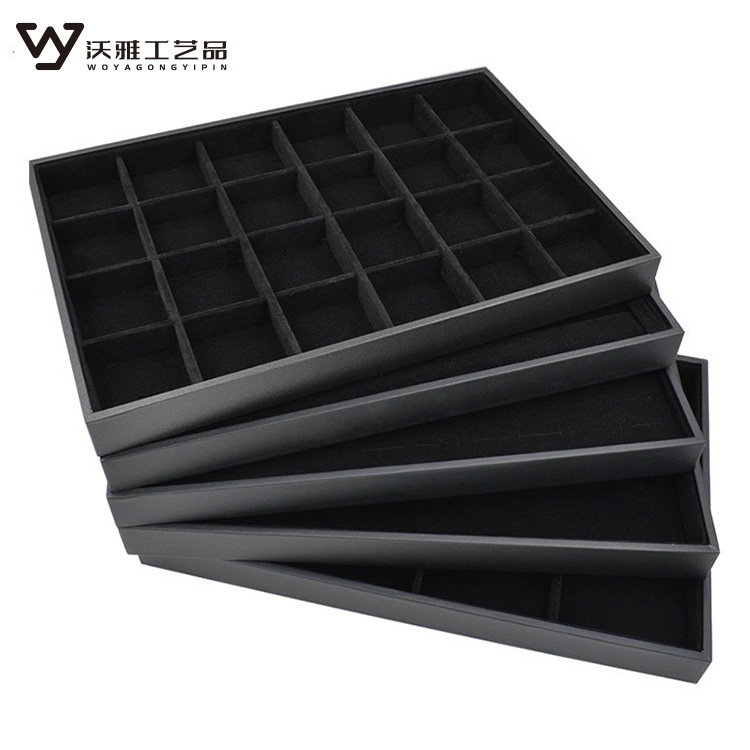 特价项链戒指收纳盒绒布手镯手串珠宝箱展示道具饰品架首饰托盘