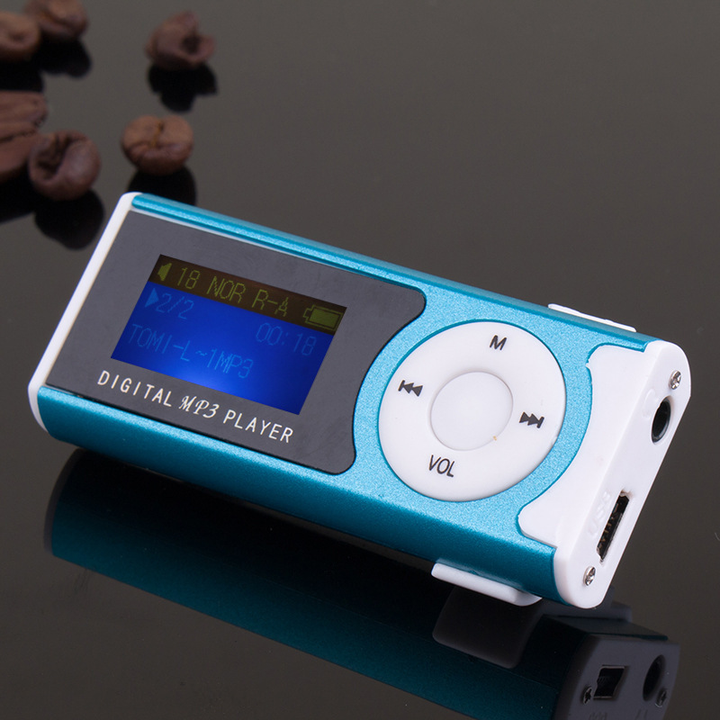 スクリーンの外にカードを入れるmp3プレーヤーのミニ外でmp3学生がプレゼントを聴くledランプクリップmp3|undefined