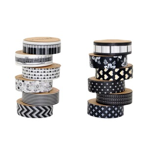Black and white paper tape retro and paper tape diy decoration student hand account sticker creative sticker