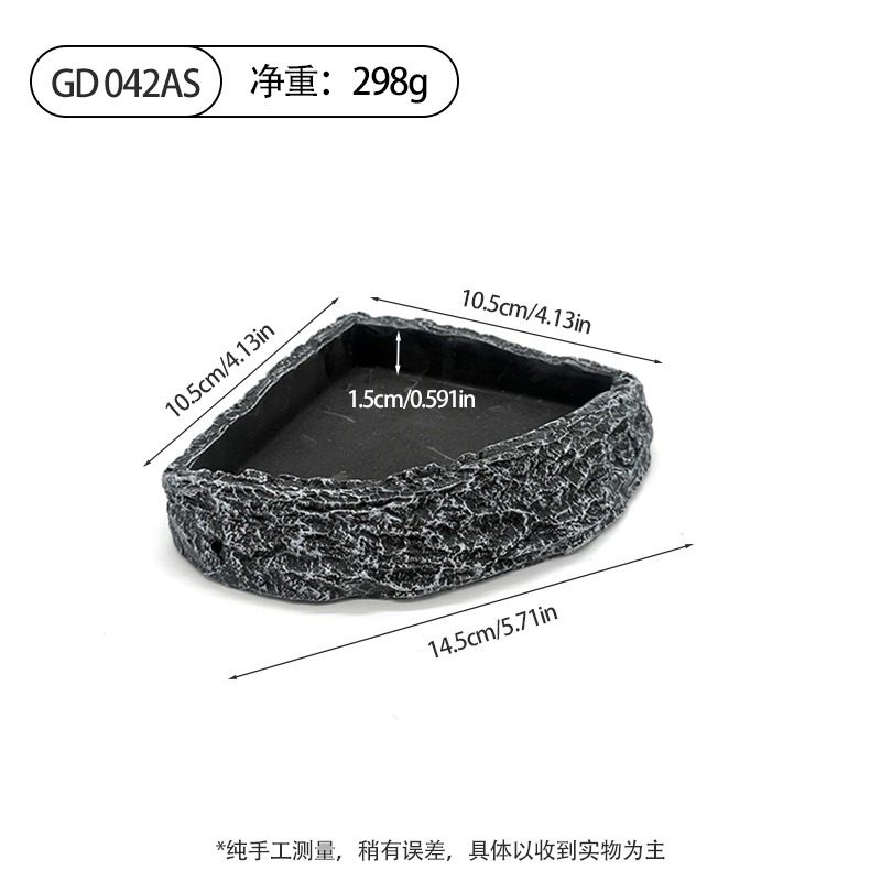 Suministros para reptiles, tazón de alimentación para tortugas pequeñas, recipiente de agua de resina para jardín, tazón de alimentación para arañas, serpientes, lagartos y tortugas. image 11