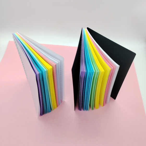 B6 Coil Book Color Page Thickened Paper 6 Kinds of Inner Pages 90 pp Shell Horizontal Line Book Office Notebook