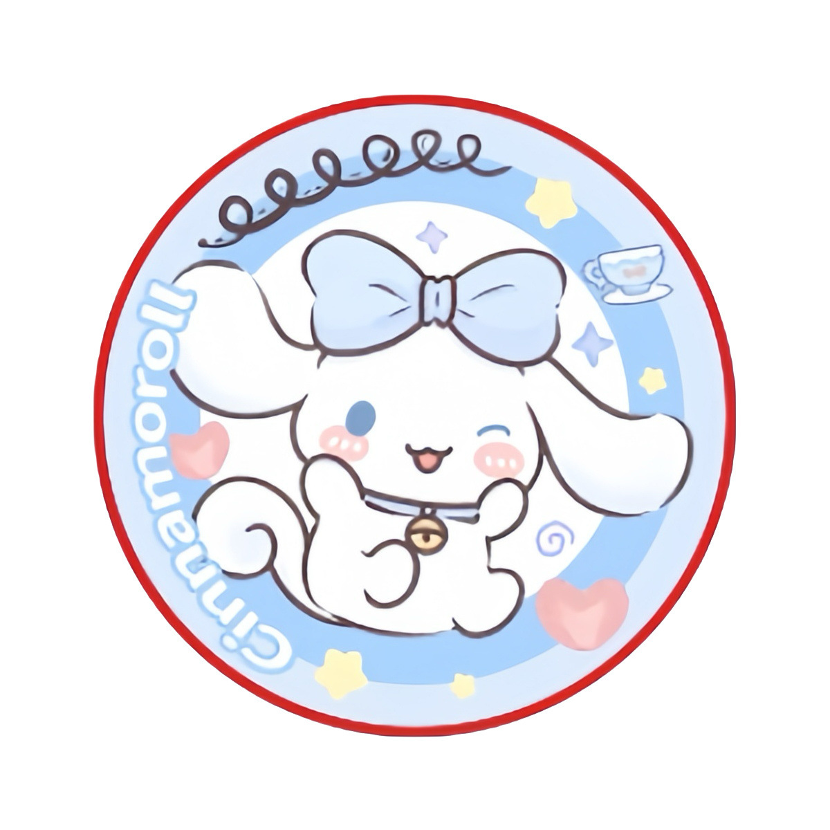 [Bolsa] dibujos animados Sanrio pequeño espejo redondo mini portátil de estaño espejo unilateral con espalda tarjeta espejo de bolsillo