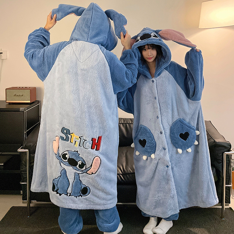 Fabricantes de parejas pijamas otoño invierno coral fellas hombres y mujeres fellas de dibujos animados más ropa de casa fellas pijamas parejas