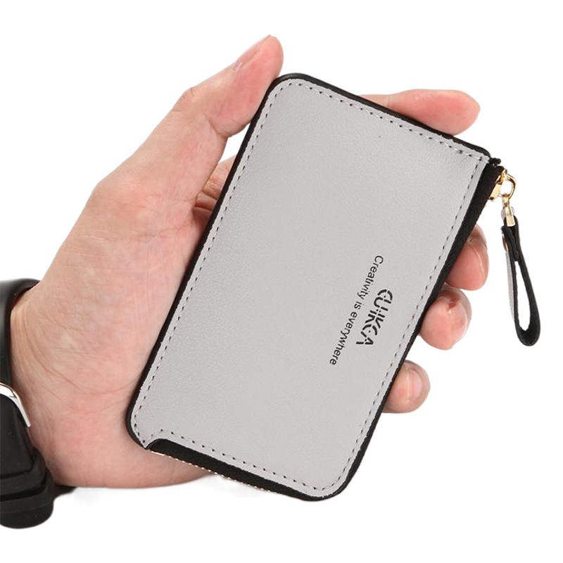 Cross-border Korean-style New Zipper Men's Card Holder Creative Coin Purse Short Wallet Multifunctional Card Holder Card Holder