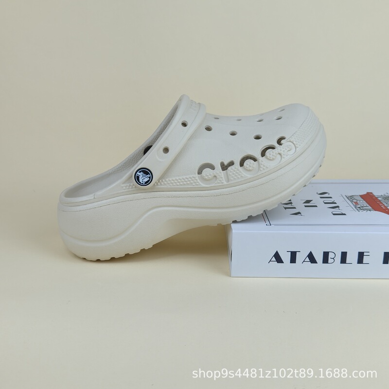 Croos Cloud Hole Shoes Women's Thick-Soled Beja Sandals Beach Slippers Non-Slip Half-Slip Height-Increasing Eva Waterproof