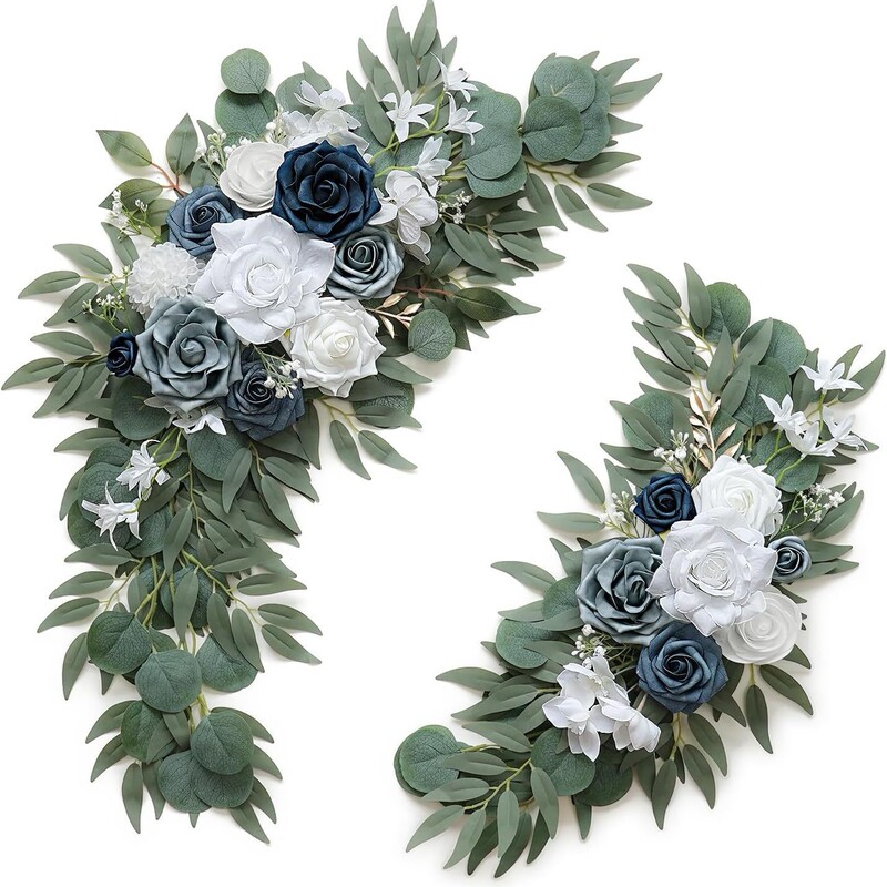 Cross-Border Chair Back Flower 2024 New Artificial Bouquet High-End Wedding Table Stair Decoration Handmade DIY Finished Product