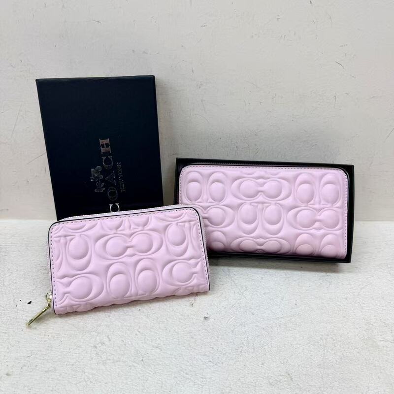 2025 Design European and American Simple Embossed Long Coin Purse Popular Cute Small Square Bag Popular Clutch Bag Batch