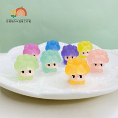 New cartoon 3D glow-in-the-dark candy-colored ram boy creative keychain hair clip accessory
