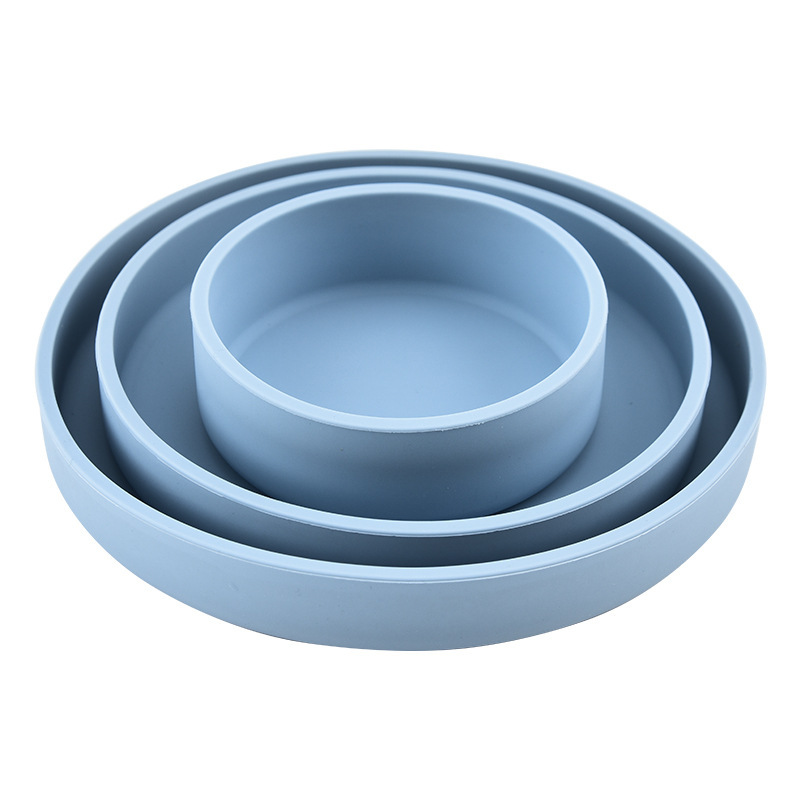 Placa de silicona comida complementaria bebé silicona resistente a la caída de los niños Placa de tazón placa engrosada Placa de almacenamiento vajilla hervida al por mayor