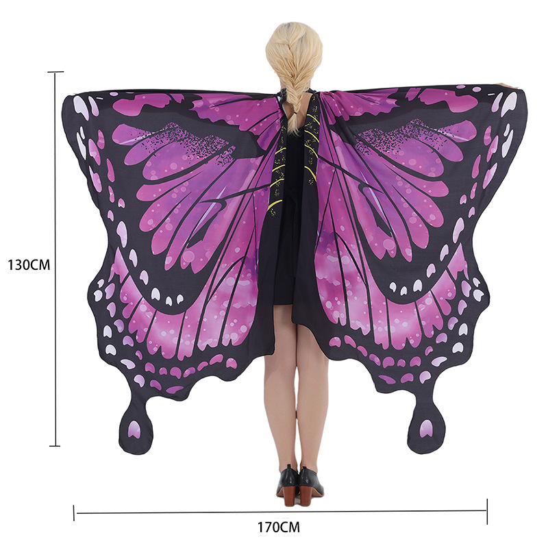 Capas de mariposa comercio exterior transfronterizo capas de mariposa Halloween decoración de danza colorida alas de mariposa al por mayor