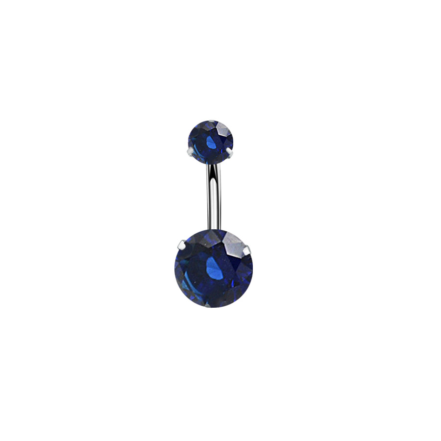 Piercing ombelico in acciaio inossidabile 316l con zircone_voghion.com