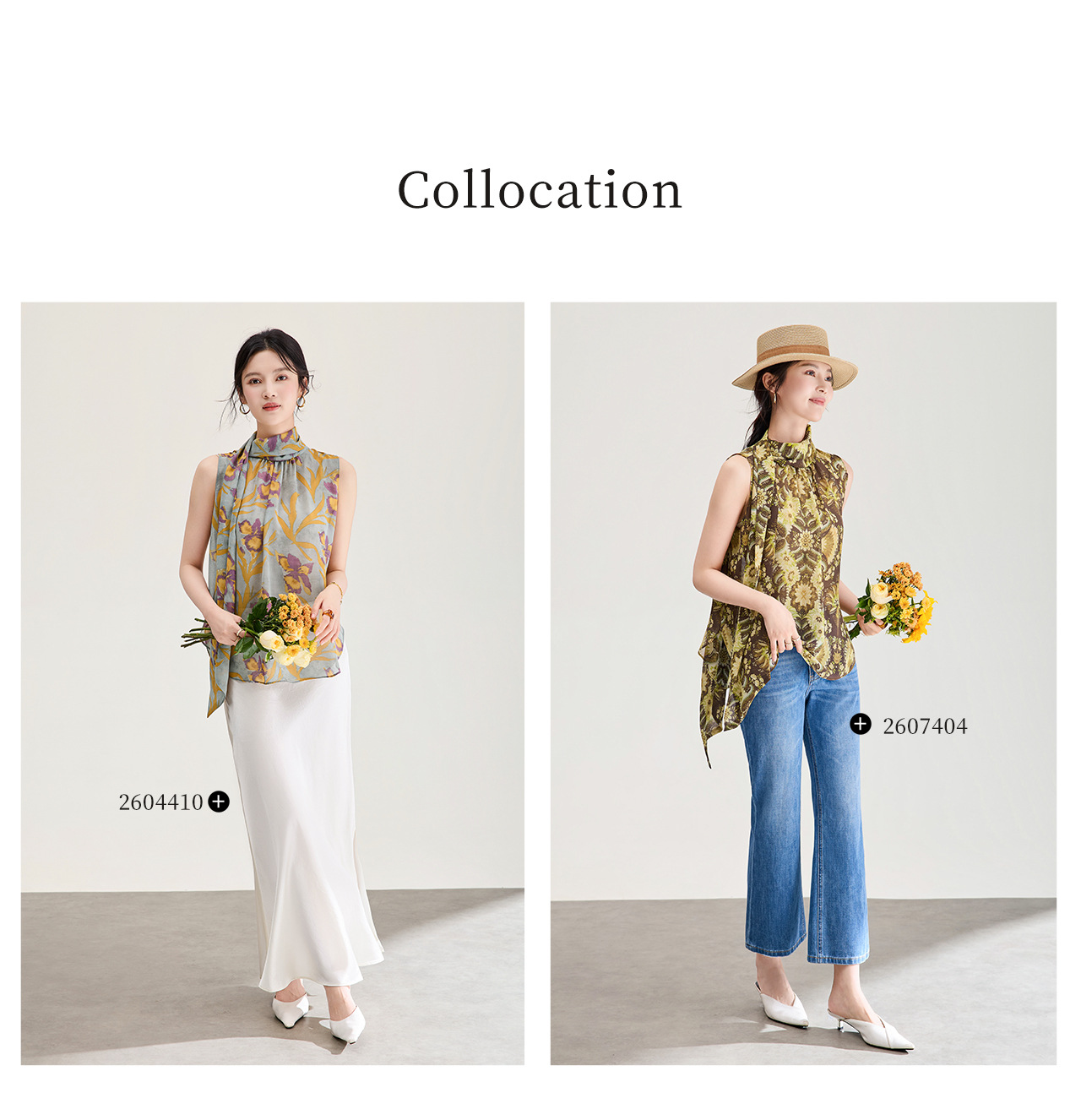 Áo hai dây nữ chất liệu chiffon in hoa, phối dây lụa, phong cách thanh lịch mùa hè — màu xám chi tiết 10