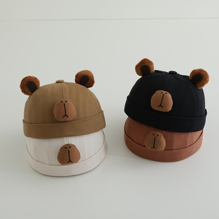 Melon skin hat autumn and winter landlord hat girls cute baby simple baby hat spring and autumn super cute men's treasure new
