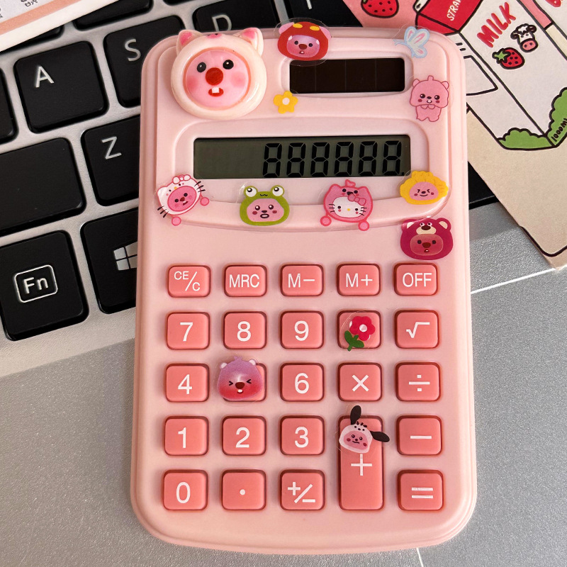 Calculadora de dibujos animados lindo creativo estudiante cultura de oficina producto de alto valor mini computadora portátil al por mayor