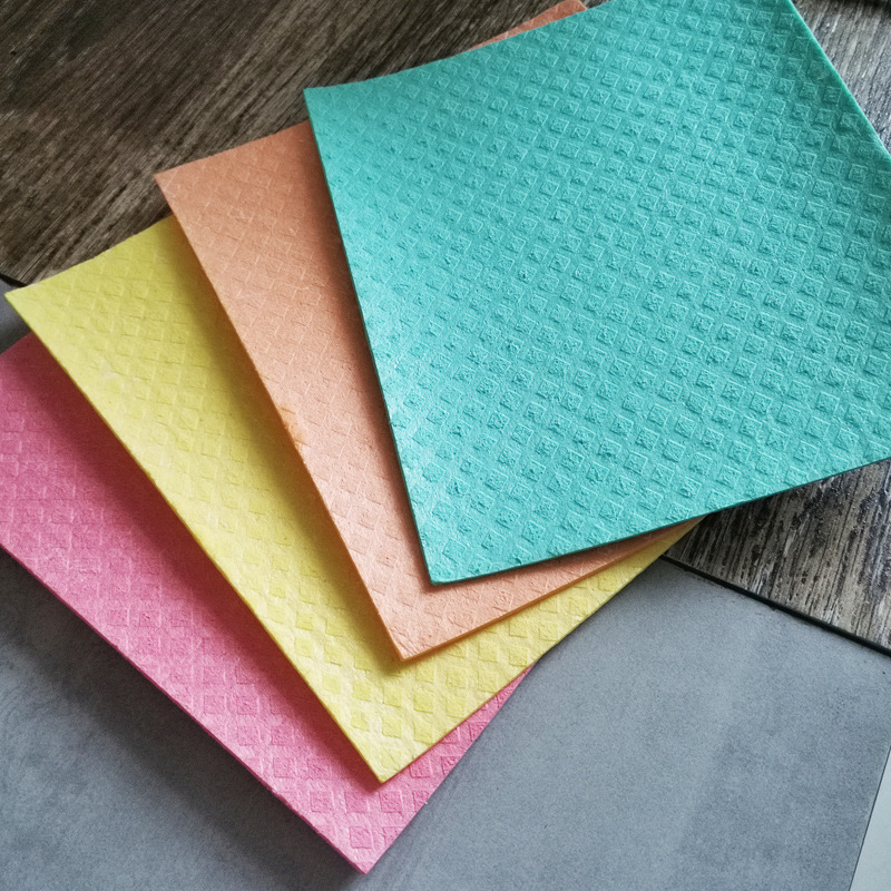 German dishcloth kitchen dishwashing cloth degradable absorbent wood pulp cotton dishcloth household cleaning foreign trade dishcloth