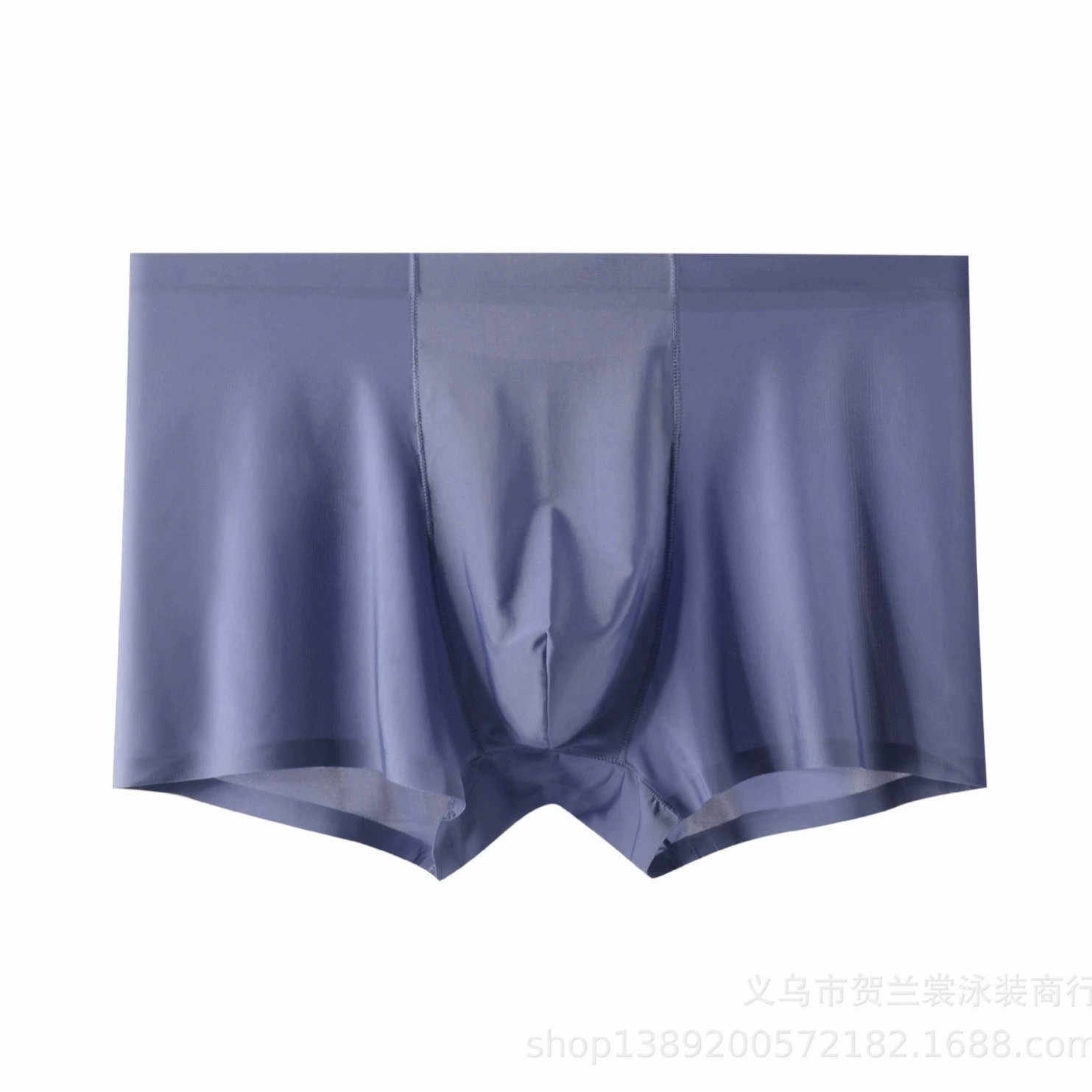 [厂家现货批发冰丝男士无痕平角四角内裤速干透气Mens underwear]