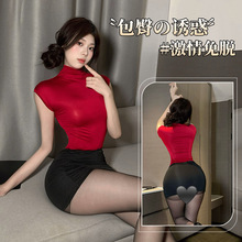 夜火火情趣内衣性感ol女秘书制服包臀裙纯欲战袍情趣套装女秘书可