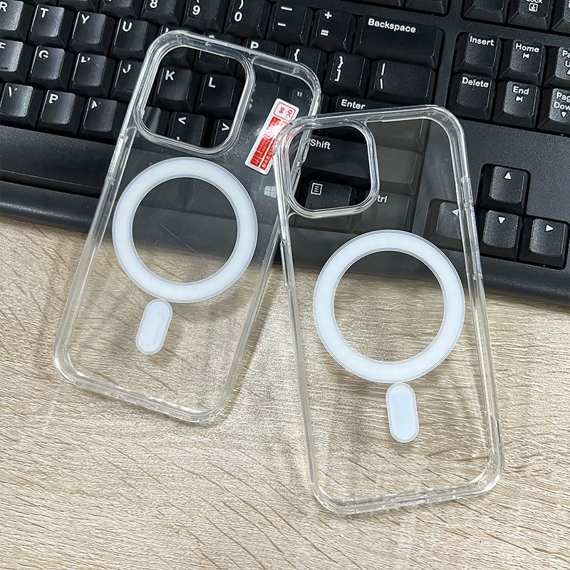 Чехол для телефона (Apple) iPhone 16 серия — магнитный MagSafe прозрачный 2-в-1 защитный корпус