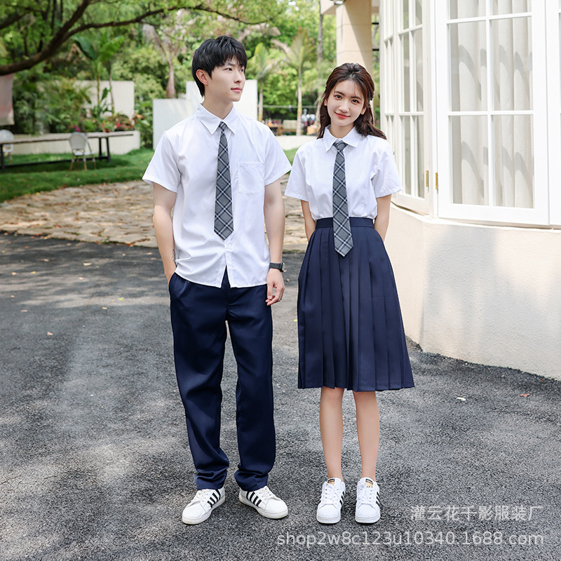 대학 스타일 고등학생 여름 대학 스타일 스포츠 회의 고등학생 졸업 시즌 교복 큰 합창 교복 교복 세트