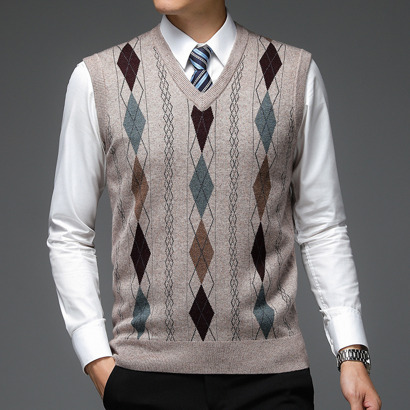 2021 Autumn and Winter Non-Hooded Ready-To-Ship Collarless Everyday Plaid Fitted Single-Breasted Wool Vest V-Neck Sleeveless 2021 Autumn and Winter Non-Hooded Ready-To-Ship Collarless Everyday Plaid Fitted Single-Breasted Wool Vest V-Neck Sleeveless