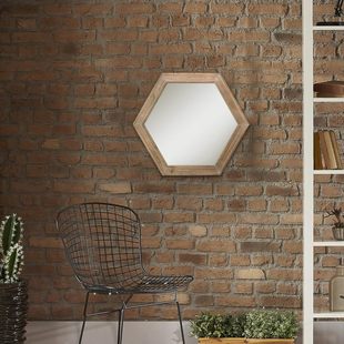 Solid Wood Mirror Antique Antique Mirror Wall Hanging Indoor Black Walnut Cherry Wood Nordic Solid Wood Cosmetic Mirror