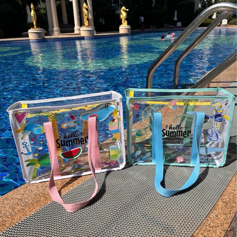 Yaqiao New Waterproof Transparent Swimsuit Storage Bag Large Capacity Jelly Handbag Beach Bag Seaside Bag Bathroom Toiletry Bag Yaqiao New Waterproof Transparent Swimsuit Storage Bag Large Capacity Jelly Handbag Beach Bag Seaside Bag Bathroom Toiletry Bag