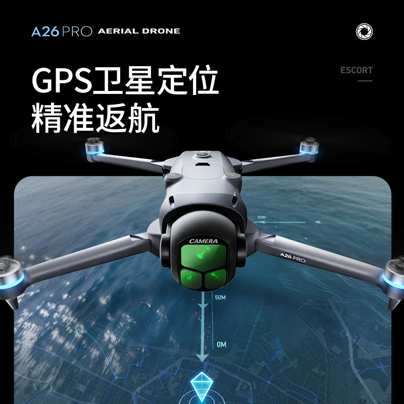 Dron Plegable A26PRO de Plástico con GPS y Evitación de Obstáculos para Fotografía Aérea
