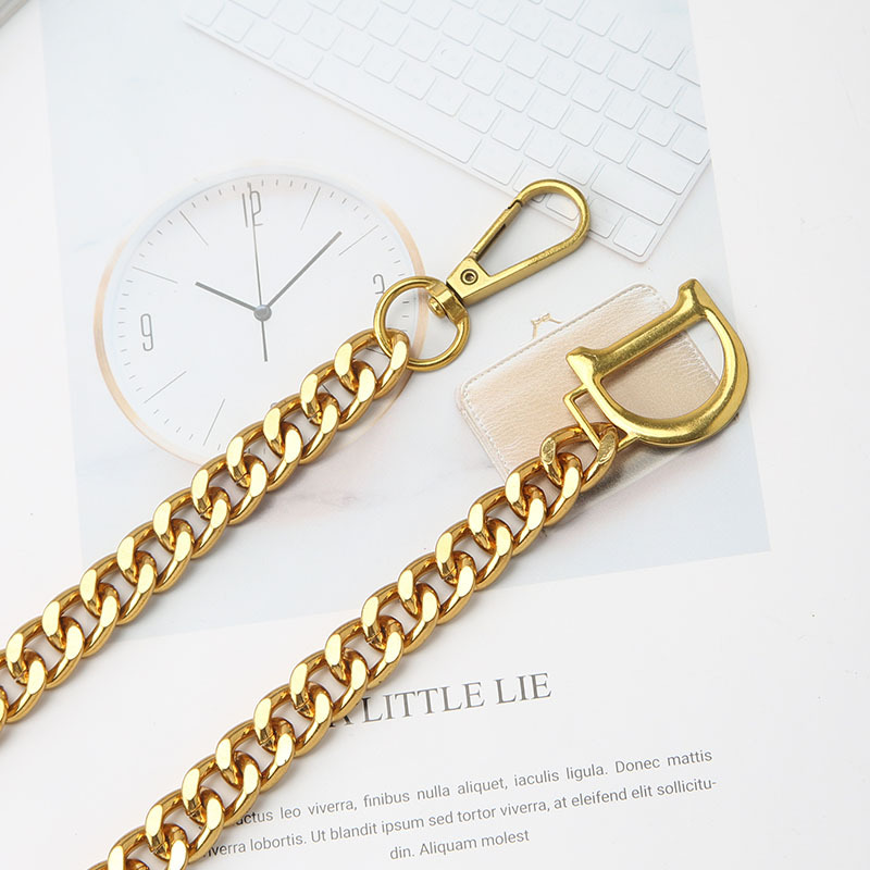 Classic Gold Waist Chain, D-letter Chain Belt Fashionable Women's Belt Personalized Dress Decoration Casual Design High-quality Belt
_voghion.com