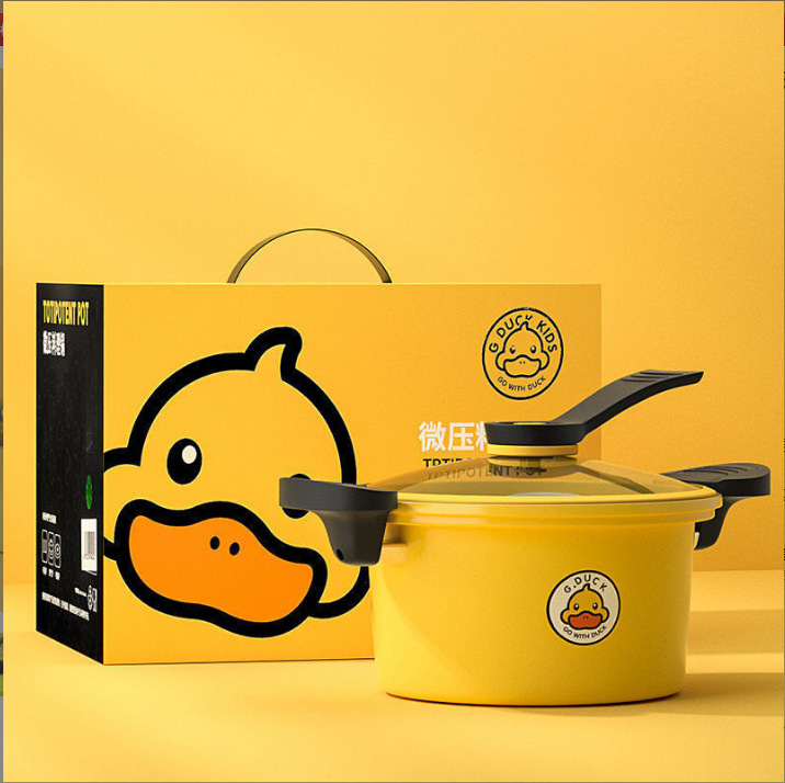Cross-border new gift little yellow duck multi-functional micro-pressure cooker stew meat braising induction cooker universal bottom electric cooking pot