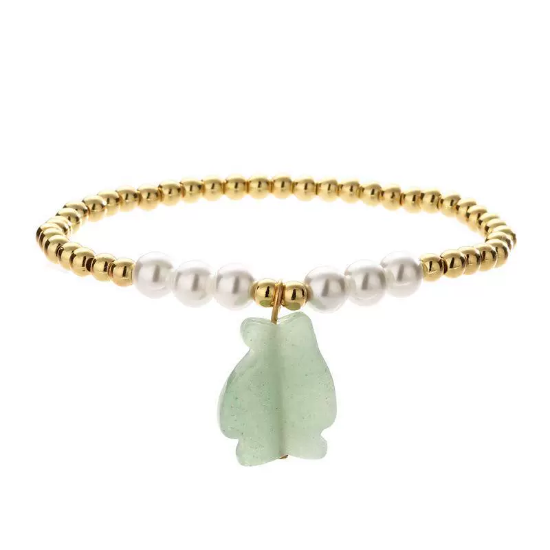 Медная bracelet из жемчуга, орган pendant, модные украшения, аксессуар, 4мм, корейский стиль, стиль легкой роскоши