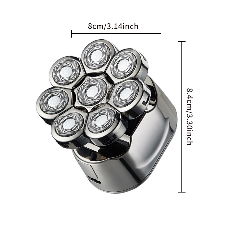Cabeza calva transfronteriza artefacto afeitado cabeza auto-raspado máquina especial cabeza de ocho cuchillos cuerpo completo lavado máquina de afeitar eléctrica Fabricante Mayorista