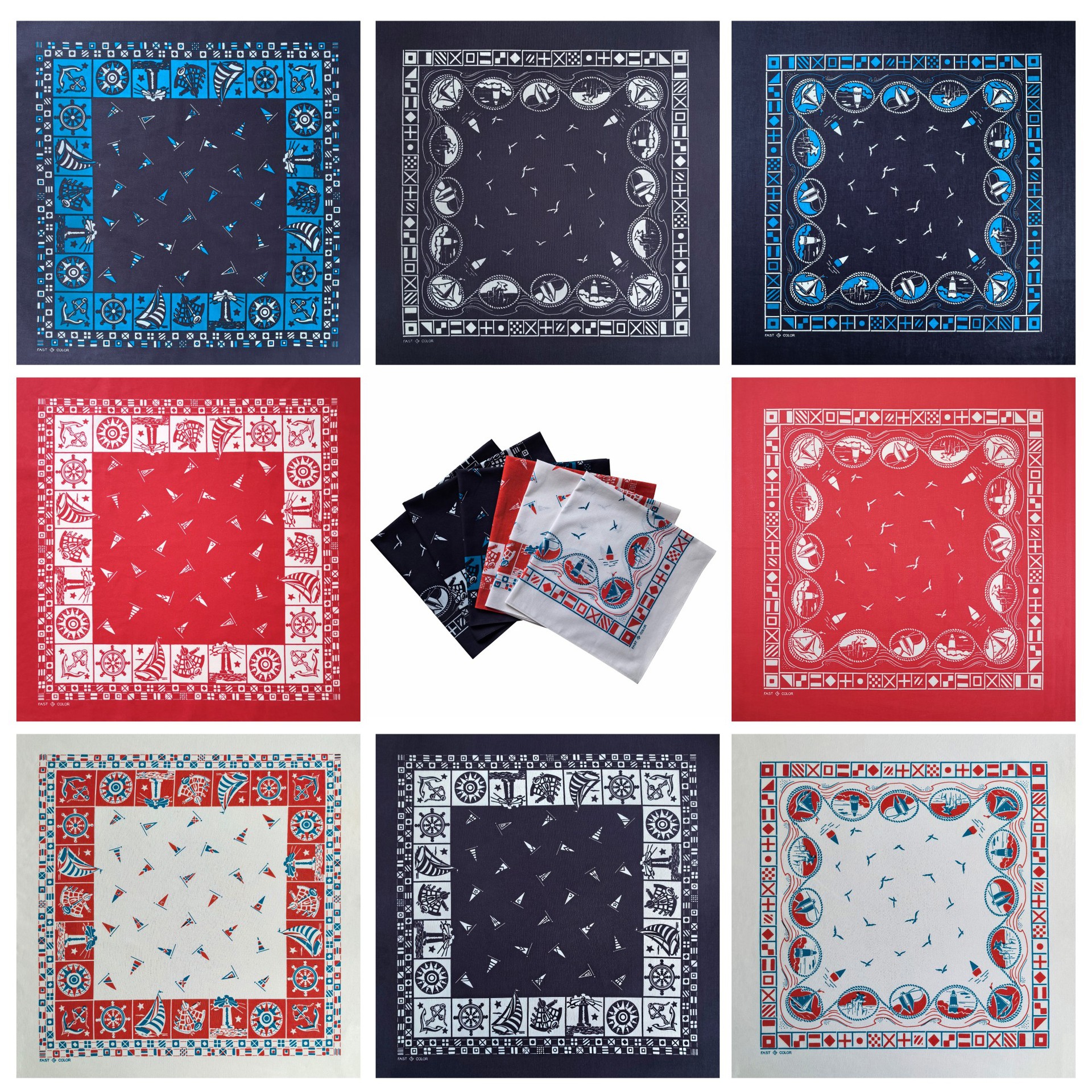 New Cotton American Retro Printed Square Scarf Casual Hip-Hop Street Dance Outdoor Cycling Decorative Headscarf Face Scarf