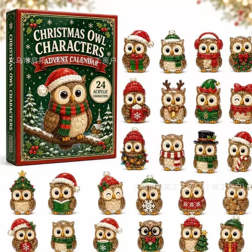 Calendario de Adviento Navideño de Cajas Sorpresa de Acrílico, Interactivo, para Navidad y Fiestas