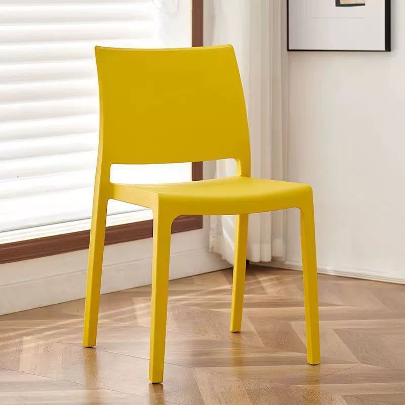 Пластиковый стул со спинкой, табурет, столовая для отдыха, скандинавский стул со спинкой, обеденный стул, современный утолщенный простой бытовой стул.