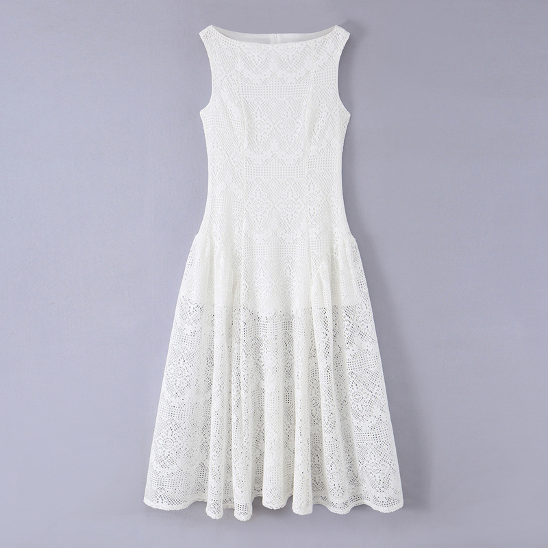 Taop&Za Women's Clothing 2026 Summer New Style Fashionable and Elegant Heavy-Duty Crochet Hollow-Out Dress 26019