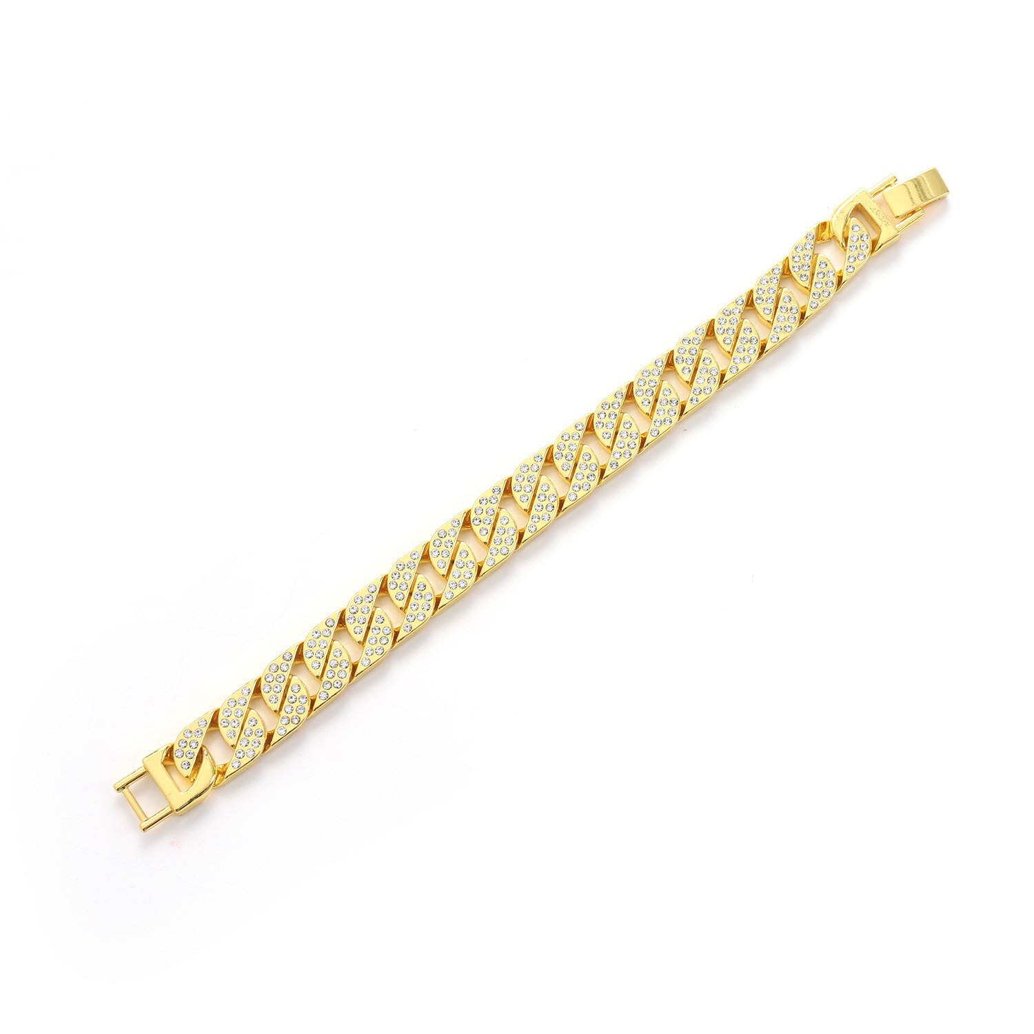 Montre hip-hop créative pleine de diamants, bijoux de personnalité, design de niche, boucle, chaîne cubaine_voghion.com