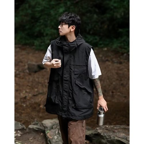 Outdoor Workwear Vest Summer New Style Breathable Unisex Multi-pocket Climbing Outerwear Functional Sleeveless Jacket