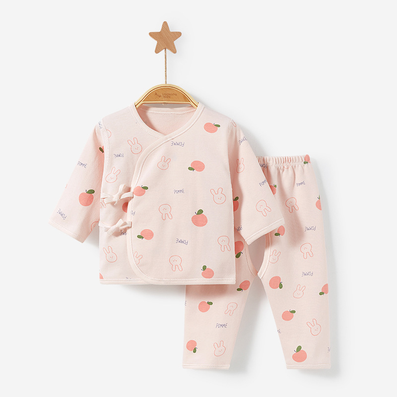 Ropa de bebé recién nacido Primavera, Otoño e Invierno algodón recién nacido monje bottoming ropa interior térmica de dos piezas conjunto bebé otoño ropa traje