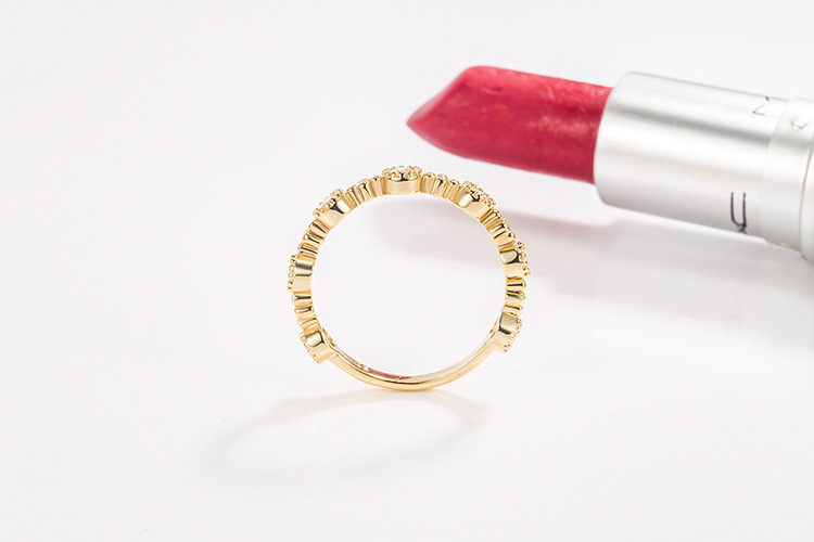 Fashion Solid Color Copper Rings Inlay Zircon Copper Rings