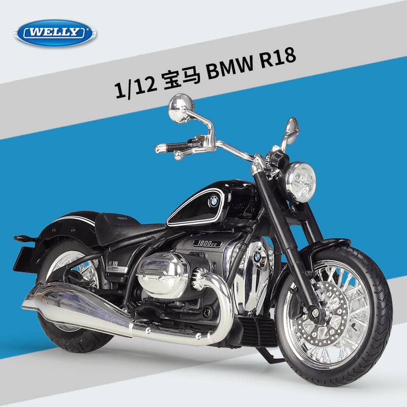 Willy WELLY1:12BMW 2020 BMW R18 Heavy Machine Prince Motorcycle Simulation Alloy Finished Model
