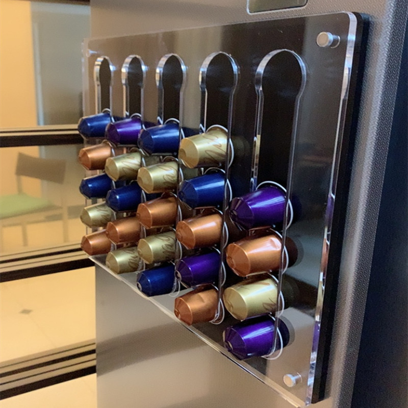 Nestlé Nespresso Nespresso Coffee Capsule Storage Display Rack Acrylic Wall-Mounted 35 Capsules