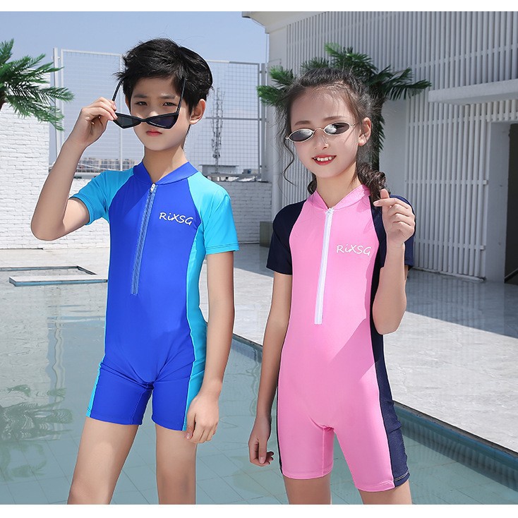 笑蜀女童连体泳衣韩国可爱宝宝三角游泳衣卡通中大童背心沙滩泳装