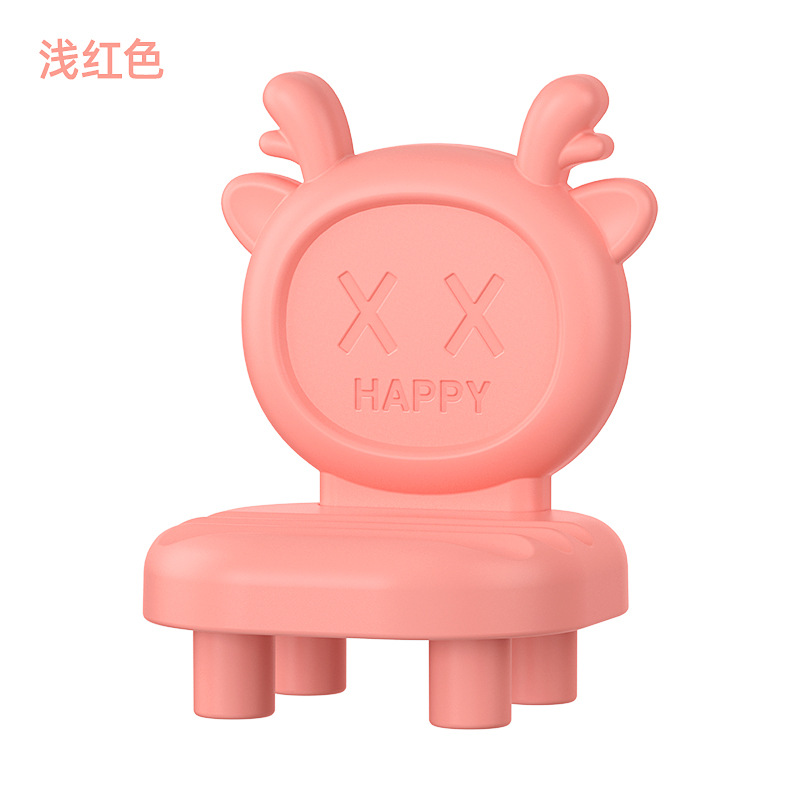 Venta directa de fábrica, regalos promocionales creativos de plástico, silla de dibujos animados, soporte para teléfono móvil de escritorio, soporte para teléfono móvil, se puede imprimir LOGO